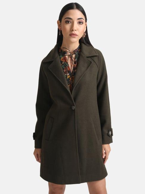 kazo olive overcoat