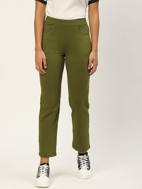 brinns green regular fit mid rise knitted trousers