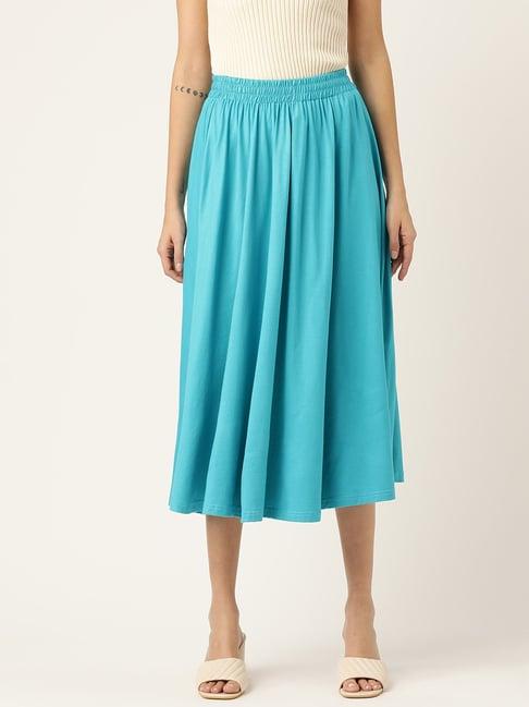 brinns turquoise a-line skirt