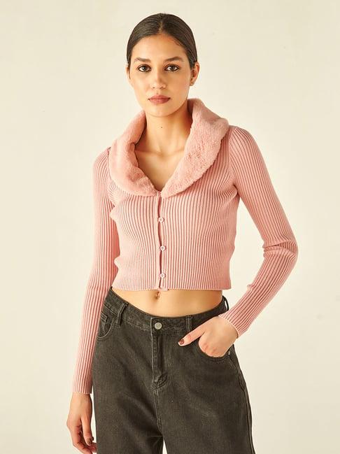 cover story pink cardigan