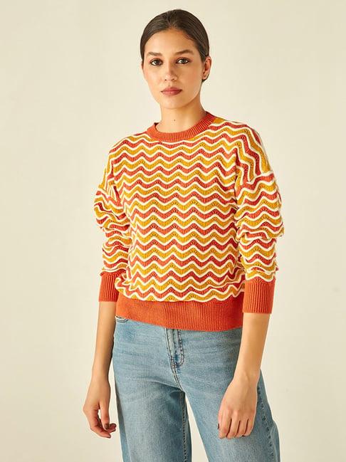 cover story multicolor striped sweater