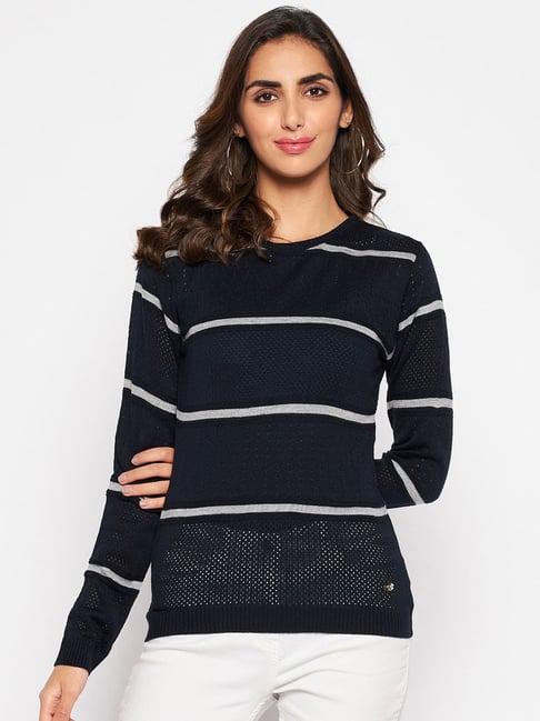 crozo by cantabil navy striped sweaters