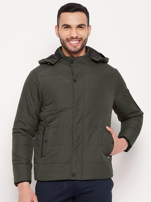 duke olive regular fit hooded jacket