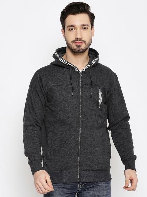 duke black mix regular fit hooded sweatshirt