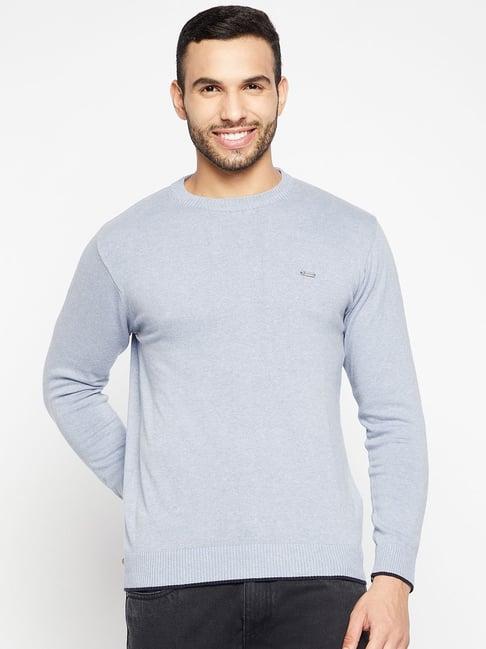 duke sky blue regular fit sweater