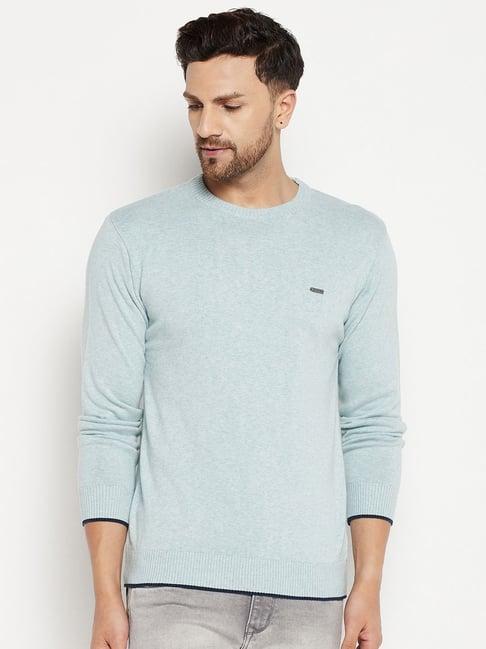 duke sea green regular fit sweater