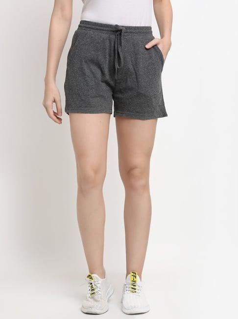 brinns dark grey regular fit mid rise shorts