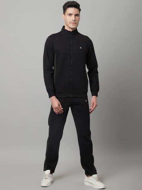 cantabil black regular fit tracksuit