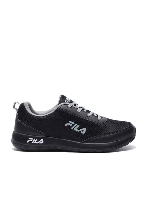 fila men's aleso plus black running shoes