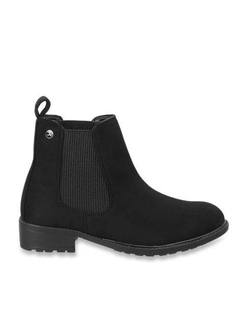 mochi women's jet black chelsea boots