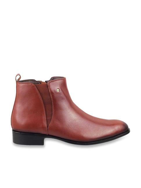 mochi men's tan chelsea boots