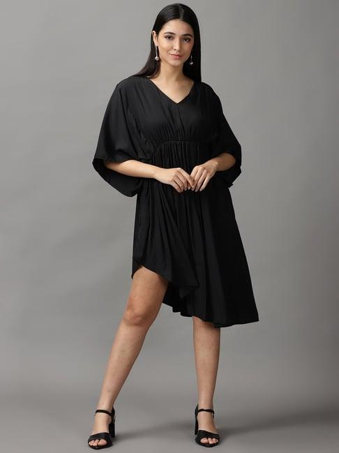 showoff black assymetric dress