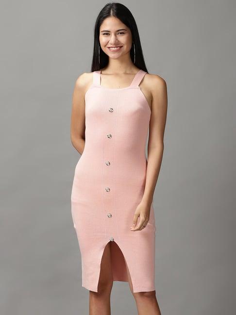 showoff pink a-line dress