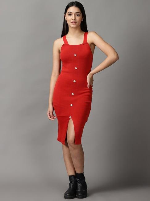 showoff red a-line dress