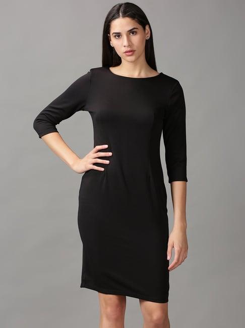 showoff black shift dress