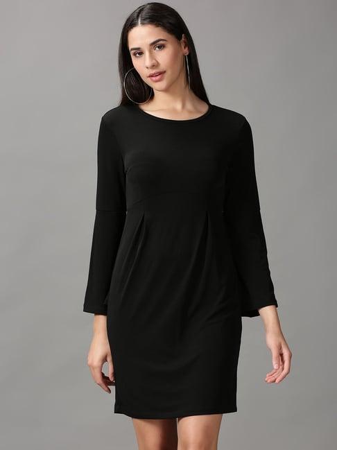 showoff black shift dress