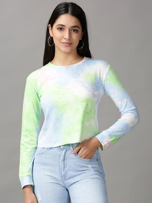 showoff multicolored tie & dye top