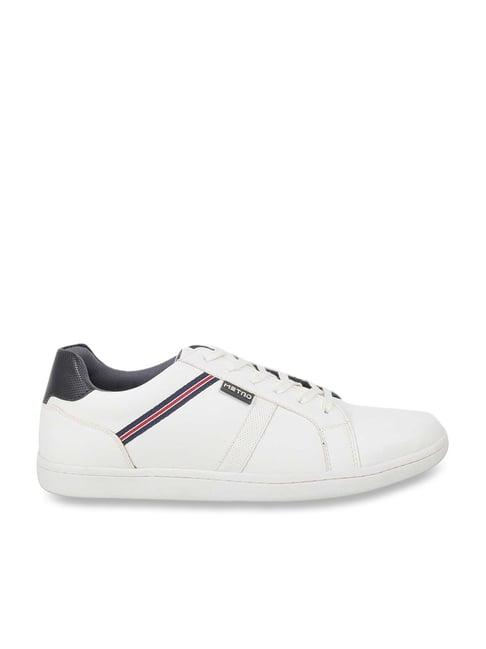 metro men's white casual sneakers