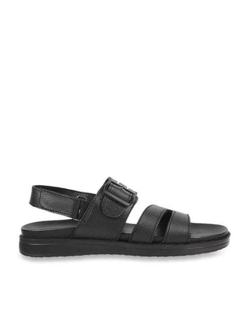 metro men's black back strap sandals