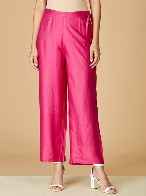 fabindia pink regular fit palazzos