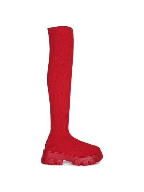 london rag women's red casual booties