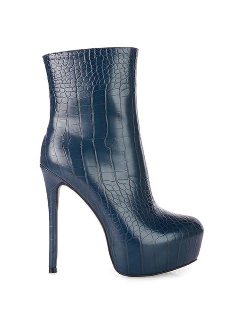 london rag women's navy stiletto booties