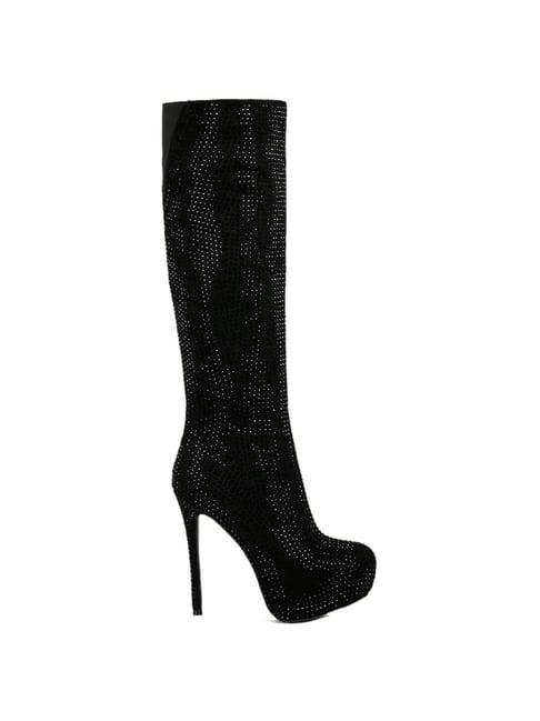 london rag women's black stiletto booties