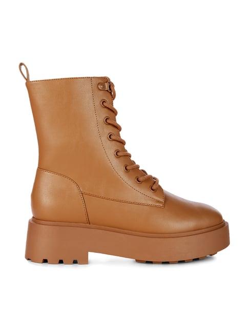 london rag women's tan derby boots