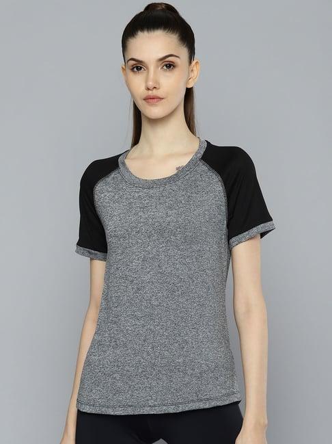 alcis grey & black textured t-shirt