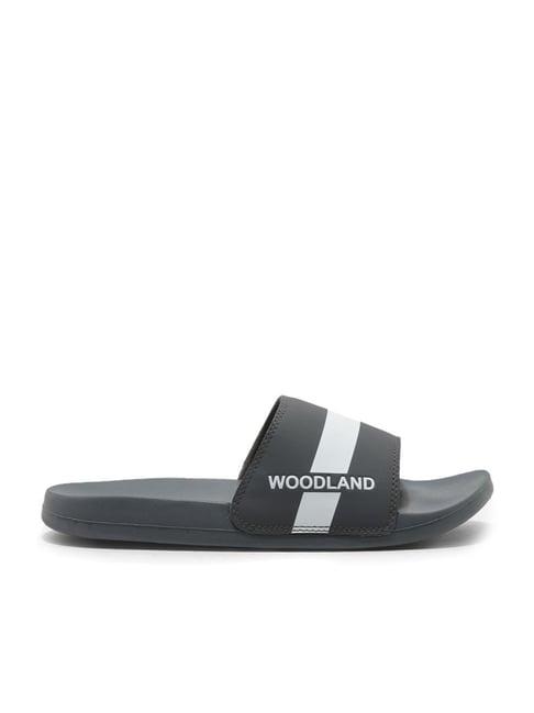 woodland men's grey slides