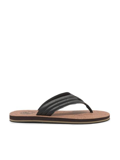 woodland men's charcoal thong sandals