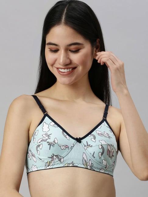 kryptic aqua printed full coverage everyday bra