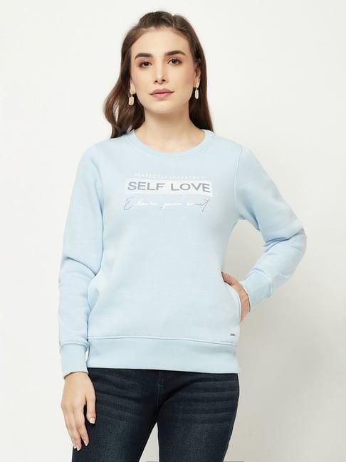 crimsoune club sky blue printed sweatshirt