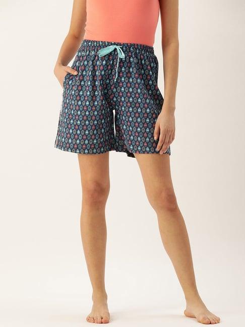 kryptic navy printed shorts