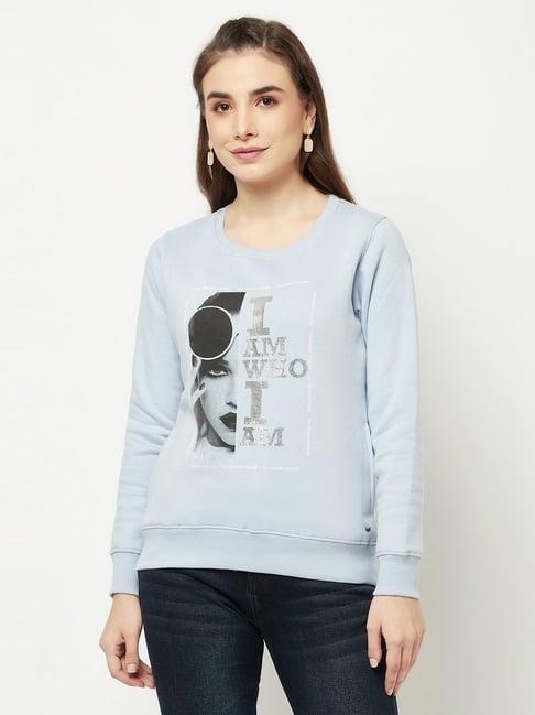 crimsoune club blue printed sweatshirt