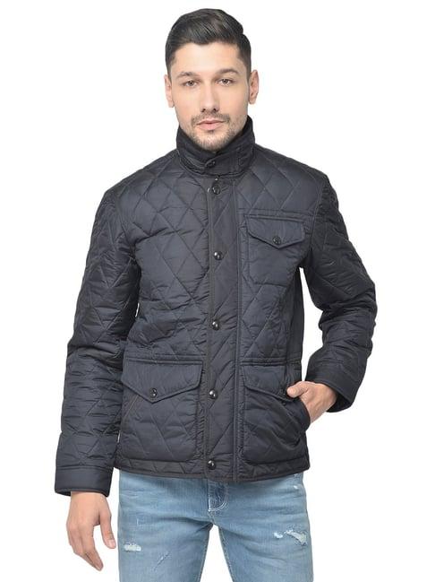 woods navy regular fit high neck jacket