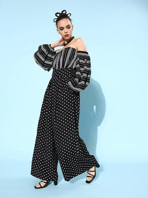 quiero black polka dot jumpsuit