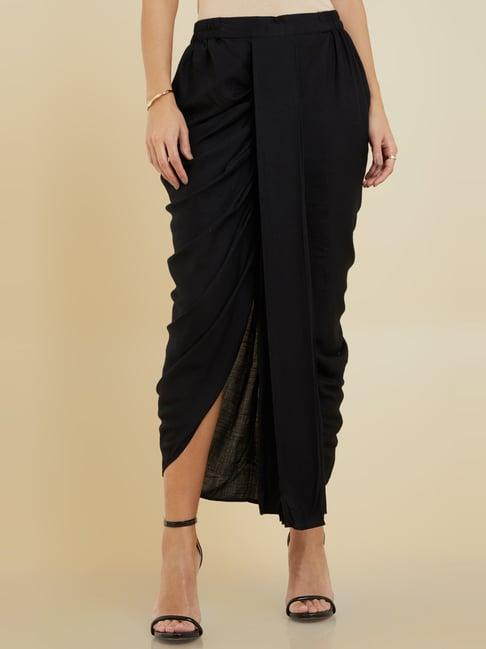 soch black regular fit dhoti pants