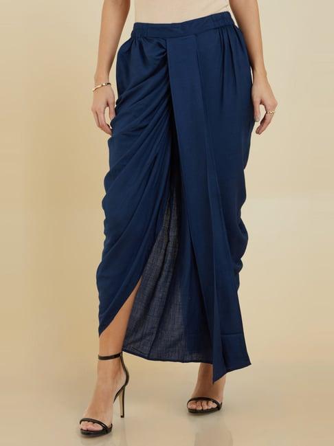 soch navy regular fit dhoti pants