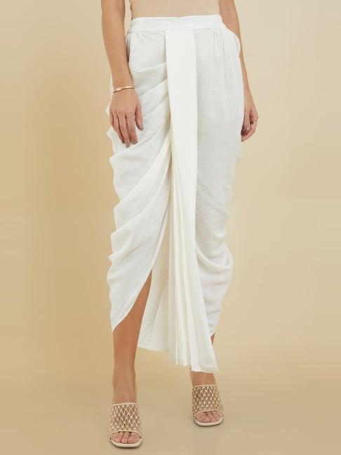 soch white regular fit dhoti pants