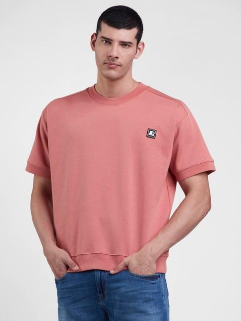 starter coral regular fit round neck short sleeves sweatshirt