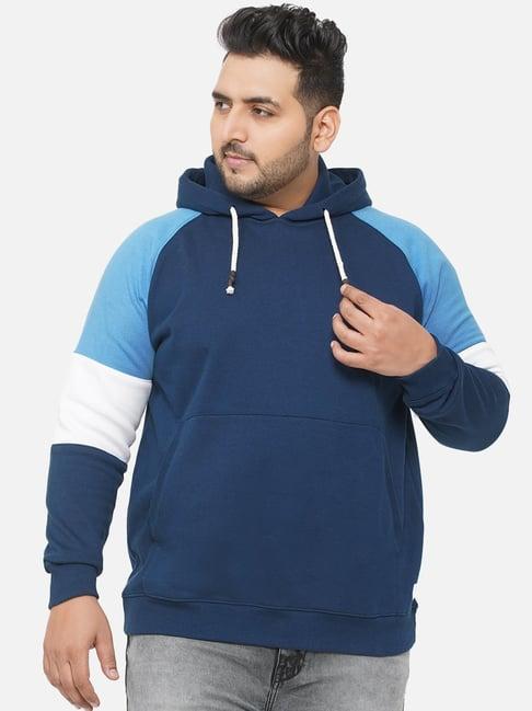 john pride multicolor regular fit plus size hooded sweatshirt