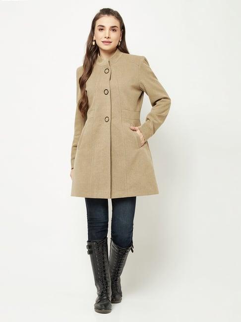 crimsoune club beige full sleeves over-coat