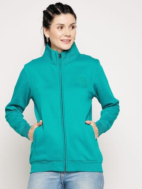 edrio teal fleece regular fit sweatshirt