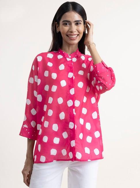 pink fort pink printed shirt