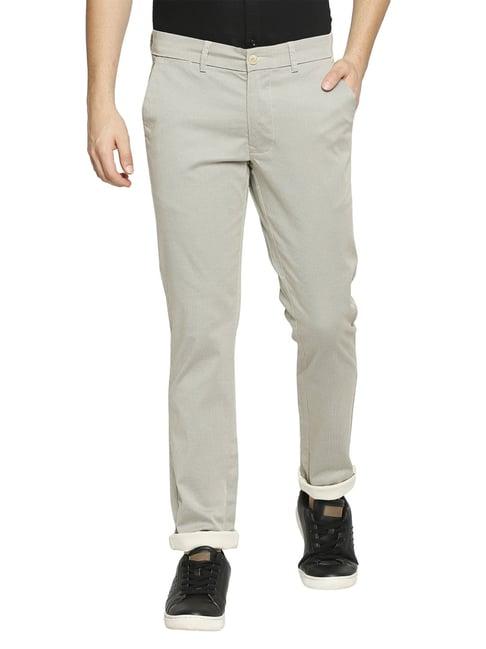 basics beige tapered fit chinos