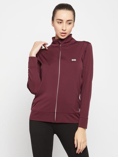 clovia wine sports jacket