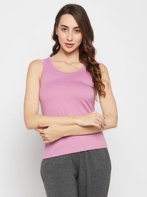 clovia purple tank top