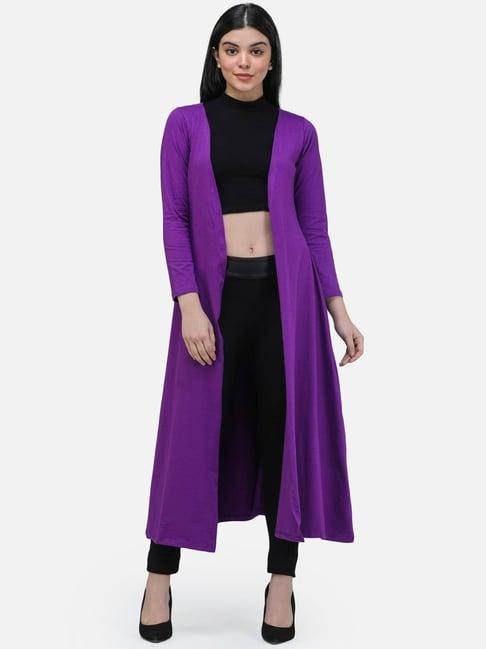 cation purple full sleeves shrug