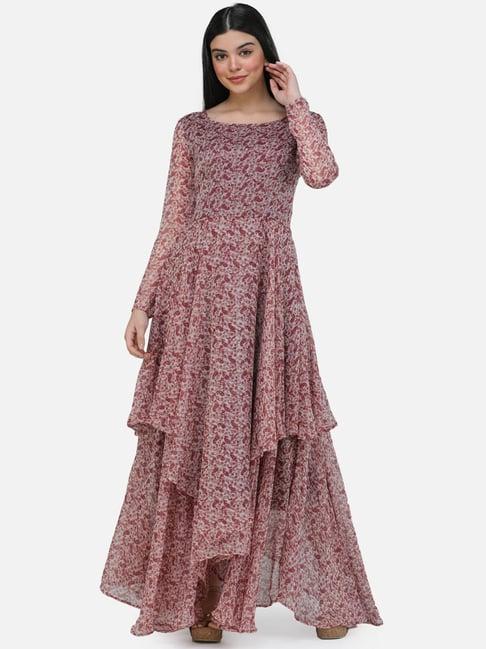 cation pink printed maxi dress